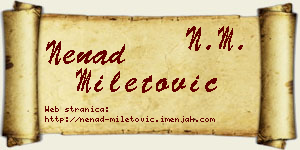 Nenad Miletović vizit kartica